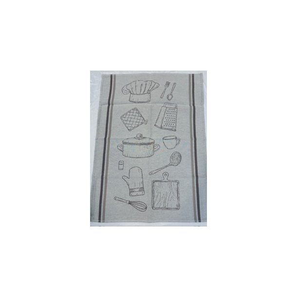 Viskestykke, Atelier, Brun, 50x70cm, Bomuld, Lasa
