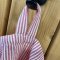 Viskestykke 50x70cm bomuld, Hvid/Pink striber