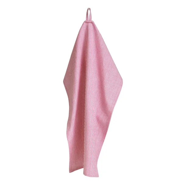 Viskestykke 50x70cm bomuld, Hvid/Pink striber